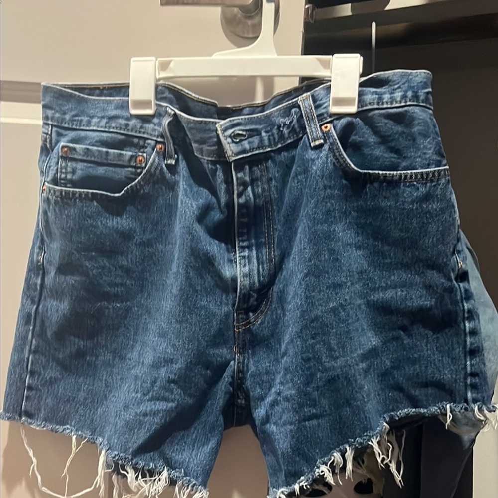 Levi's Blue Jean Shorts Classic Cut-Off Style